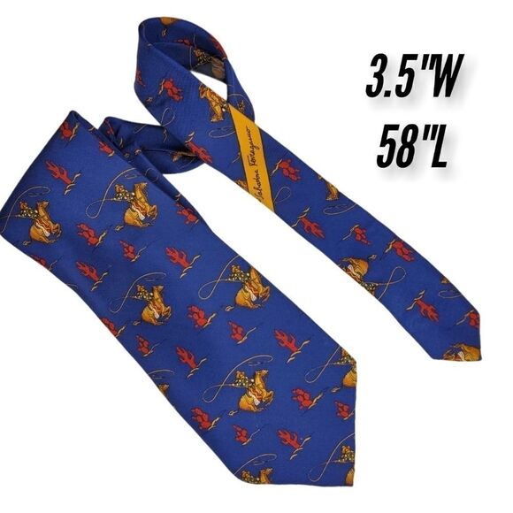 2 Salvatore Ferragamo ties made in Italy 100%silk - Picture 7 of 11